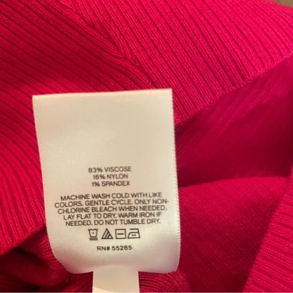 Express Red One-Shoulder Ruffle Top - Picture 6 of 6